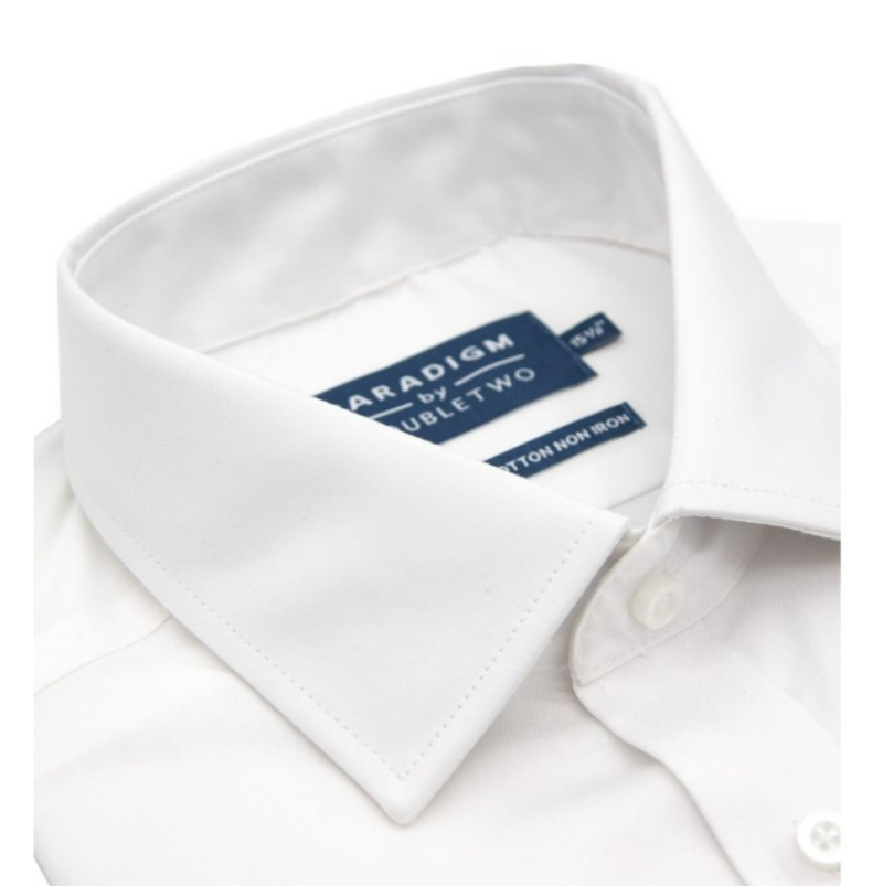D2 Paradigm Classic Double Cuff Shirt White SLS8511/A-1
